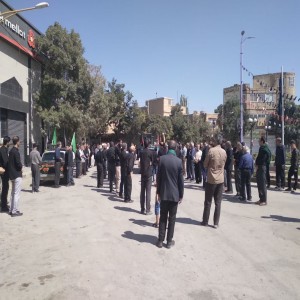 اجتماع عزاداران نبوی در میدان امام خمینی ره شهر بهار